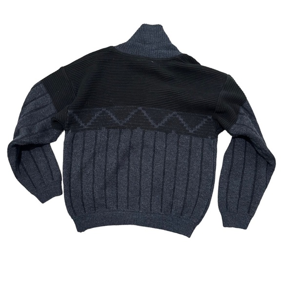 Vintage L CARDIGAN SWEATER chunky KNIT JACKET JED 80s grandpa SHAWL COLLAR WOOL - Picture 5 of 7